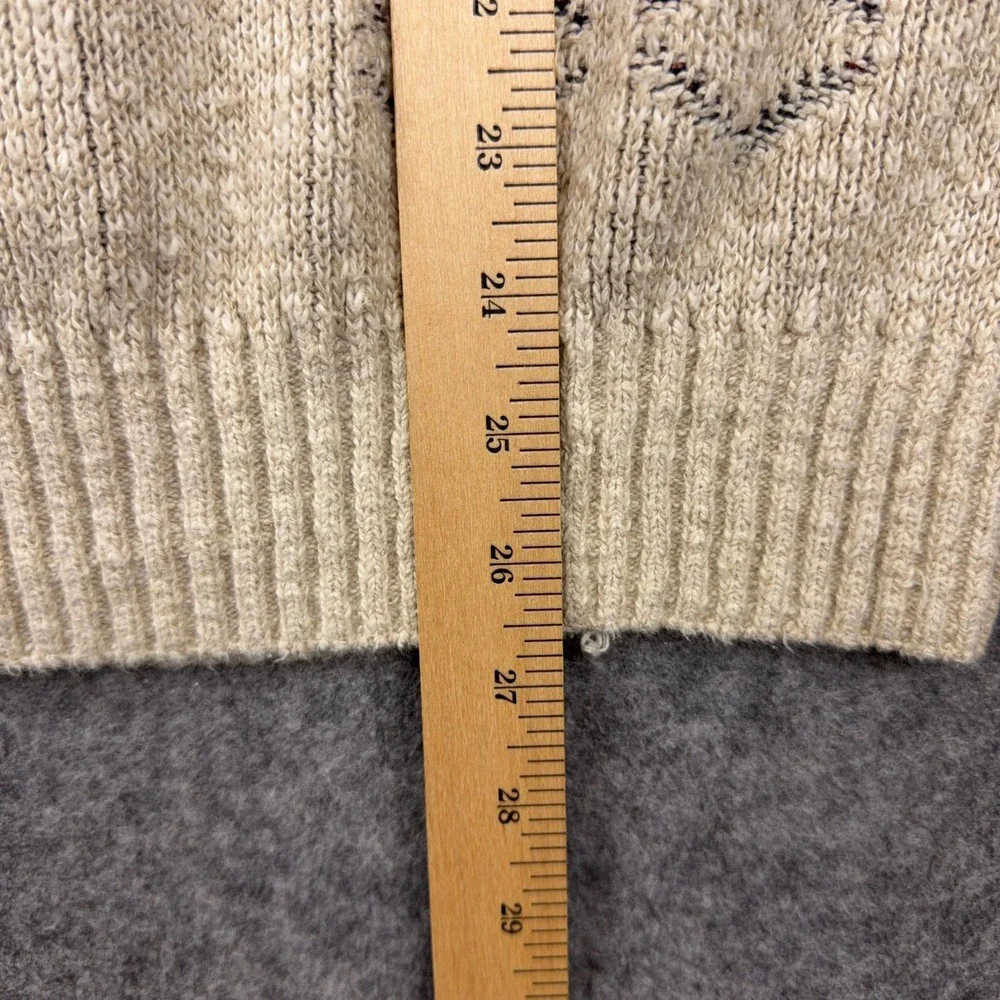 VTG London Fog Sweater Mens Large Tan Geometric Southwestern Cotton 90s USA